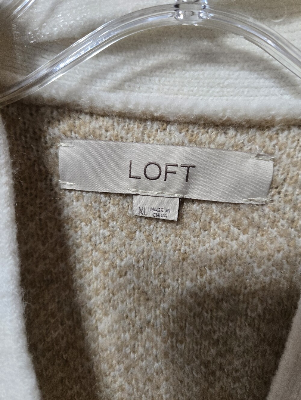 Loft Wool Blend Animal Print Button Front Cardigan - Picture 3 of 5